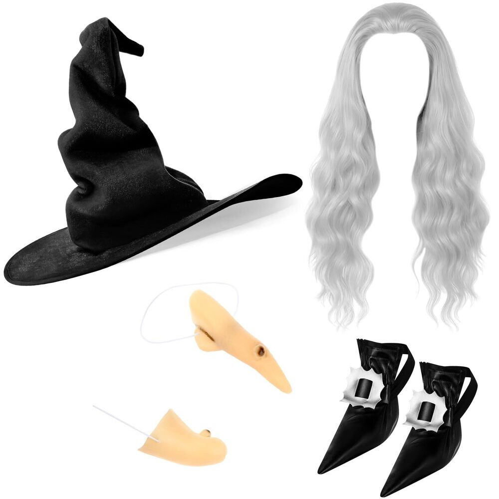 9117 Halloween Witch Cosplay Party Costume Accessoriess Set,